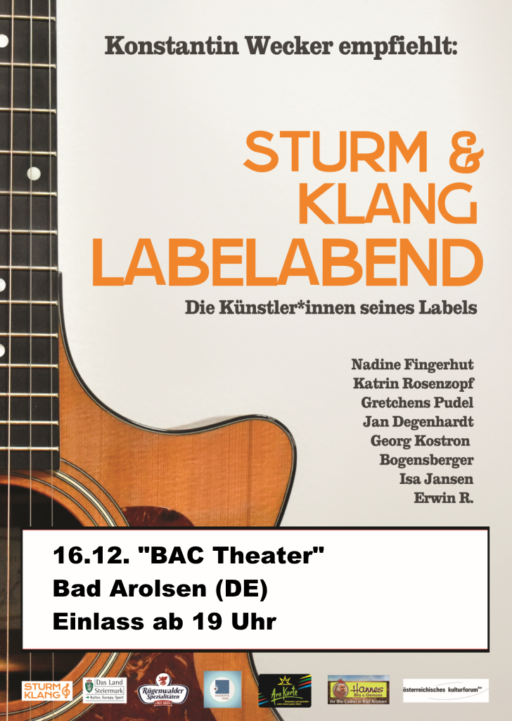 Sturm & Klang – Labelabend – BAC Theater, Bad Arolsen